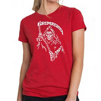 Women's Premium Blend Word Art T-shirt - Grim Reaper