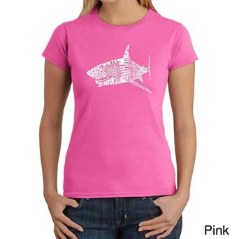 Species Of Shark - Womens Word Art T-Shirt