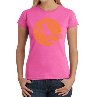Women's Word Art T-Shirt - Spooky Witch