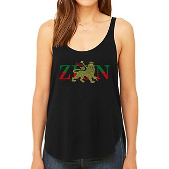 Zion - One Love - Women's Word Art Flowy Tank Top