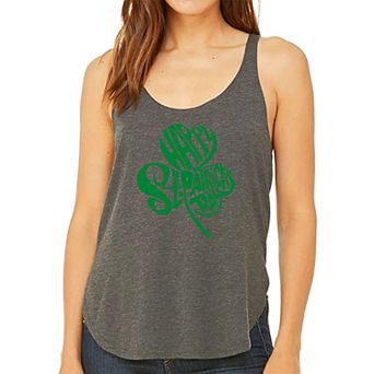 St. Patrick's Day Shamrock - Women's Word Art Flowy Tank Top