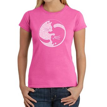 Yin Yang Cat - Women's Word Art T-Shirt