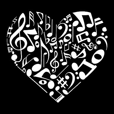 Heart Notes - Women's Word Art V-Neck T-Shirt