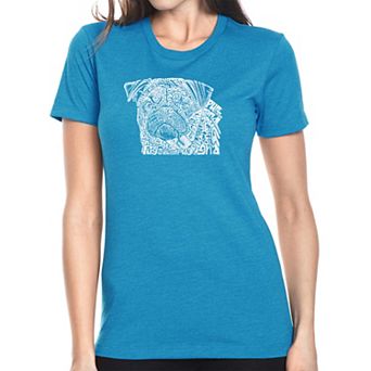 Pug Face - Women's Premium Blend Word Art T-shirt