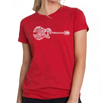 Country Guitar - Women's Premium Blend Word Art T-shirt