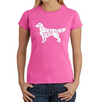 Women's Word Art T-Shirt - Golden Retreiver