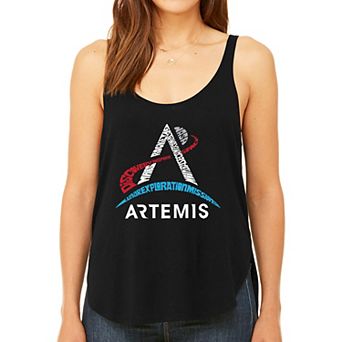 NASA Artemis Logo - Women's Premium Word Art Flowy Tank Top
