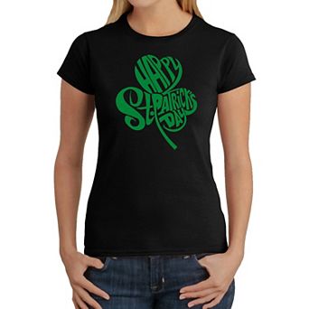 St. Patrick's Day Shamrock - Women's Word Art T-Shirt