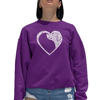 Dog Heart - Women's Word Art Crewneck Sweatshirt