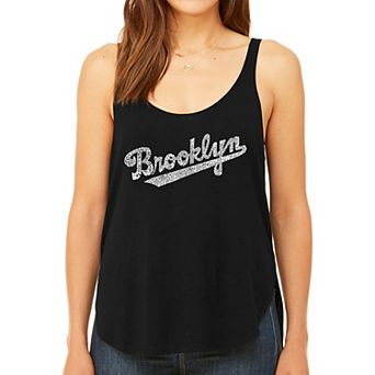 Brooklyn Neighborhoods - Womens Word Art Flowy Tank Top
