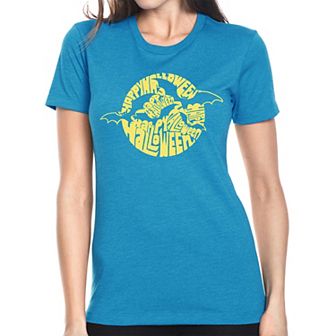 Women's Premium Blend Word Art T-shirt - Halloween Bats