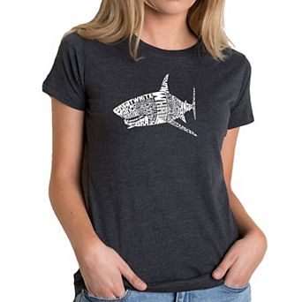 Species Of Shark - Womens Premium Blend Word Art T-Shirt