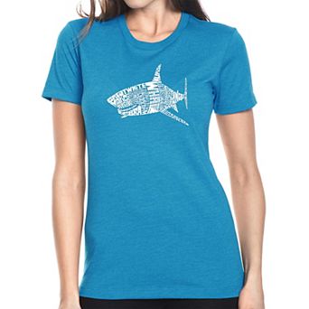 Species Of Shark - Womens Premium Blend Word Art T-Shirt