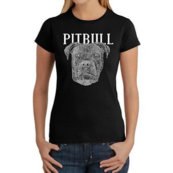 Pitbull Face - Women's Word Art T-Shirt