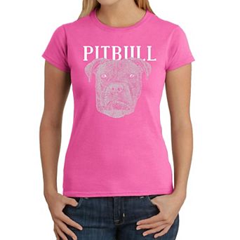 Pitbull Face - Women's Word Art T-Shirt