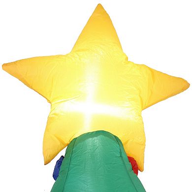 Sunnydaze Towering Green Christmas Tree Inflatable Yard Decoration - 9.5 ft