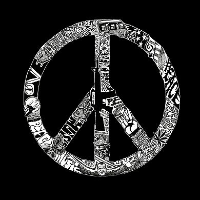 Peace, Love, & Music - Womens Word Art T-Shirt