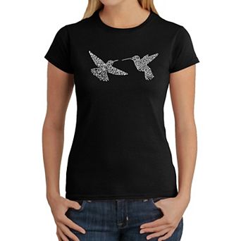 Hummingbirds - Women's Word Art T-Shirt