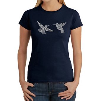 Hummingbirds - Women's Word Art T-Shirt