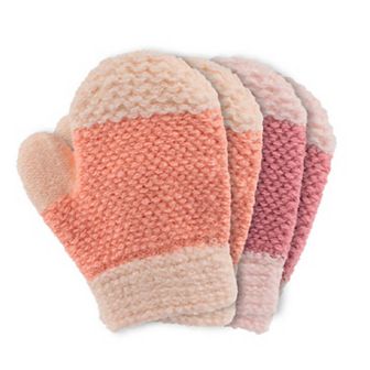 Soft Knit Mittens for Baby or Toddler - 2-Pack Unisex Gloves for Kids