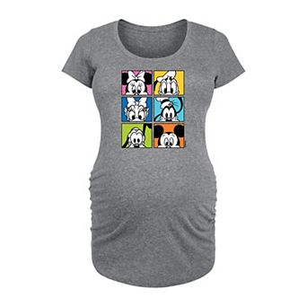 Disney's Mickey Mouse & Friends Maternity Grid Graphic Tee