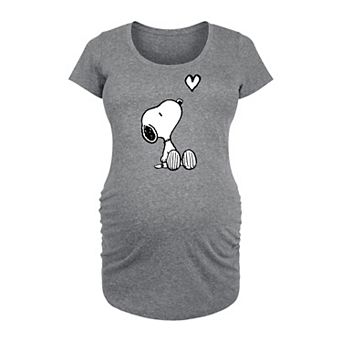 Maternity Peanuts Snoopy Heart Graphic Tee