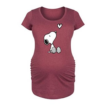 Maternity Peanuts Snoopy Heart Graphic Tee