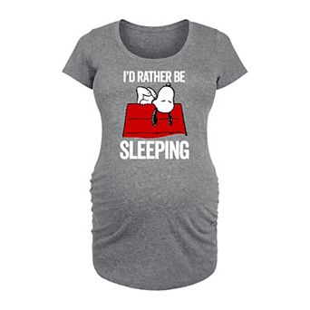 Maternity Peanuts Snoopy Still Sleeping Graphic Tee