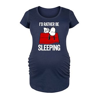 Maternity Peanuts Snoopy Still Sleeping Graphic Tee