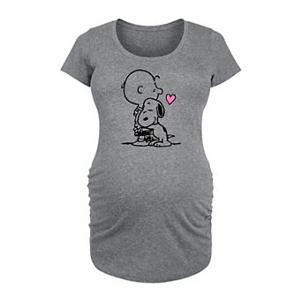 Maternity Peanuts Snoopy Charlie Hug Graphic Tee