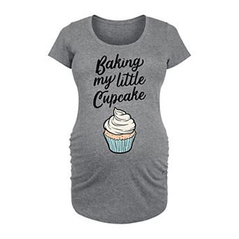 Maternity Baking My Little Cupcake Graphic Tee