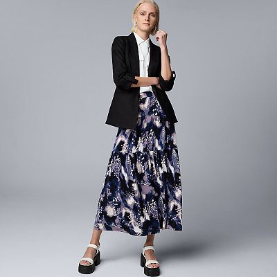 Women's Simply Vera Vera Wang Linen Roll Tab Blazer