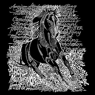 POPULAR HORSE BREEDS - Women's Word Art V-Neck T-Shirt