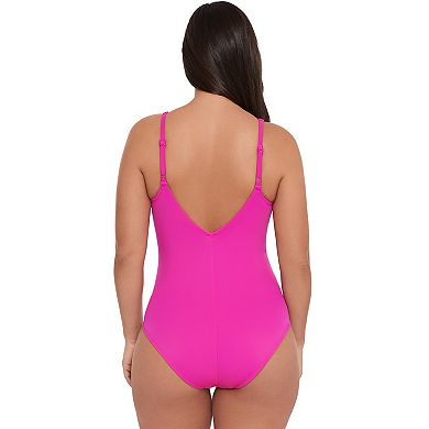 Women’s S3 Swim Shaping Banded Plunge V-Neck One Piece Swimsuit