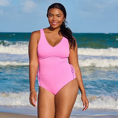 Women’s S3 Swim Sculpting Cinch One Piece with Adjustable Side Ties