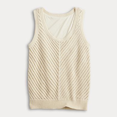 Women's Simply Vera Vera Wang Crochet Tank Top
