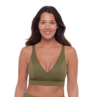 Women’s S3 Swim Supportive Banded Plunge V-Neck Bralette Bikini Top