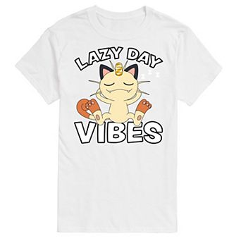 Men's Pokemon Lazy Day Vibes Meowth Tee