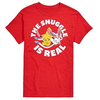 Men's Pokemon The Snuggle Is Real Pikachu Tee