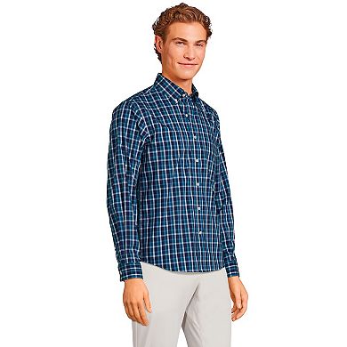 Men's Lands' End Traditional Fit Comfort-First CoolMax Button-Down Shirt