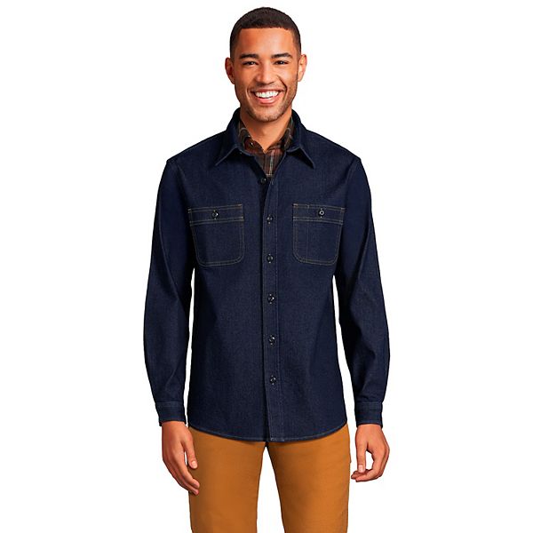 Men's Blake Shelton x Lands' End Traditional Fit Rugged Button-Down Work  Shirt