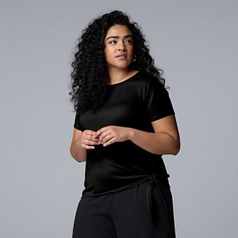 Plus Size Simply Vera Vera Wang Side Tie Tee