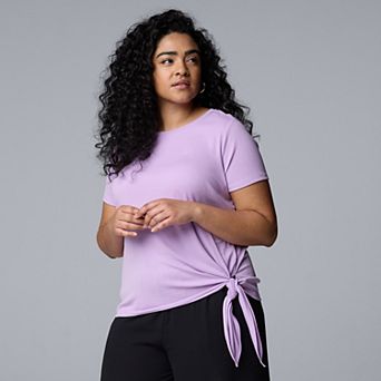 Plus Size Simply Vera Vera Wang Side Tie Tee