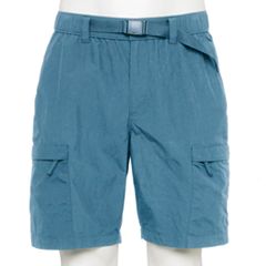 X RAY Men's Belted Cargo Long Shorts 18 Inseam Below Knee Length Multi  Pocket 3/4 Capri Pants Majolica Blue Size 28 