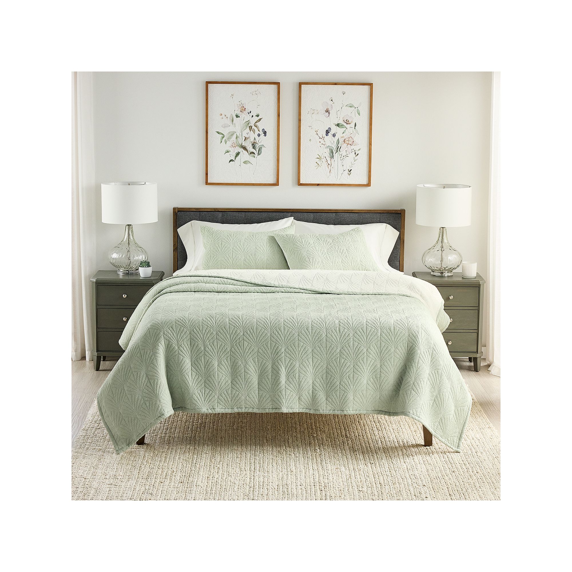 Sonoma Goods For Life® Dominica Deco Woven Quilt or Sham, Green