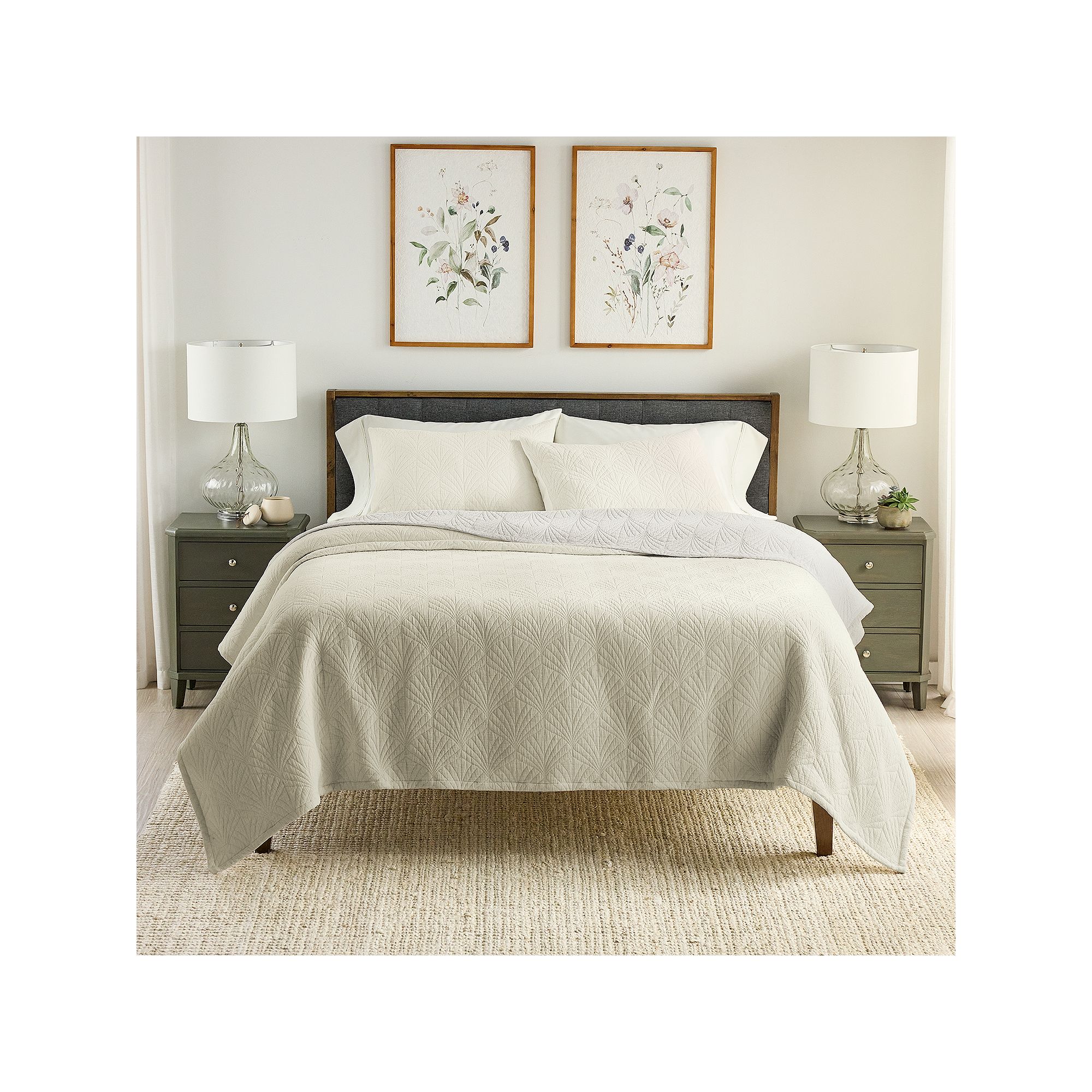 Sonoma Goods For Life® Dominica Deco Woven Quilt or Sham, Ivory