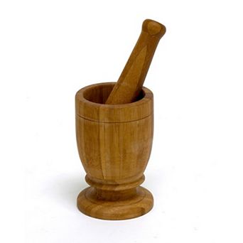 IMUSA Bamboo Mortar & Pestle / IMUSA Mortero y Maja de Bambú
