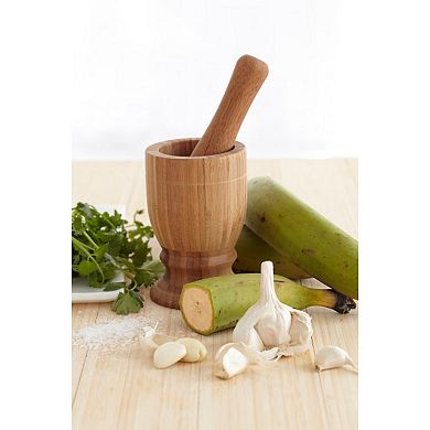 IMUSA Bamboo Mortar & Pestle