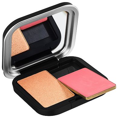 A unique pressed powder formula in a refillable palette-providing intense color payoff in highlight, sculpt, and blush shades.