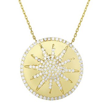 Sunkissed Sterling 14k Gold Over Silver Cubic Zirconia Pendant Necklace